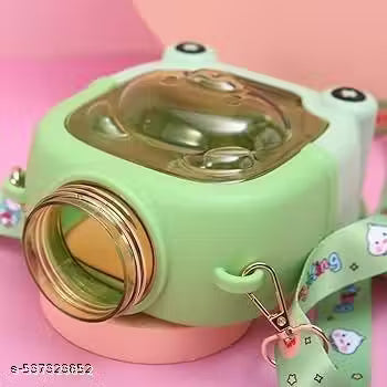 Goyoku 1000ml Bear-Shaped Kids Water Bottle | Leak-Proof & BPA-Free with Straw + Strap