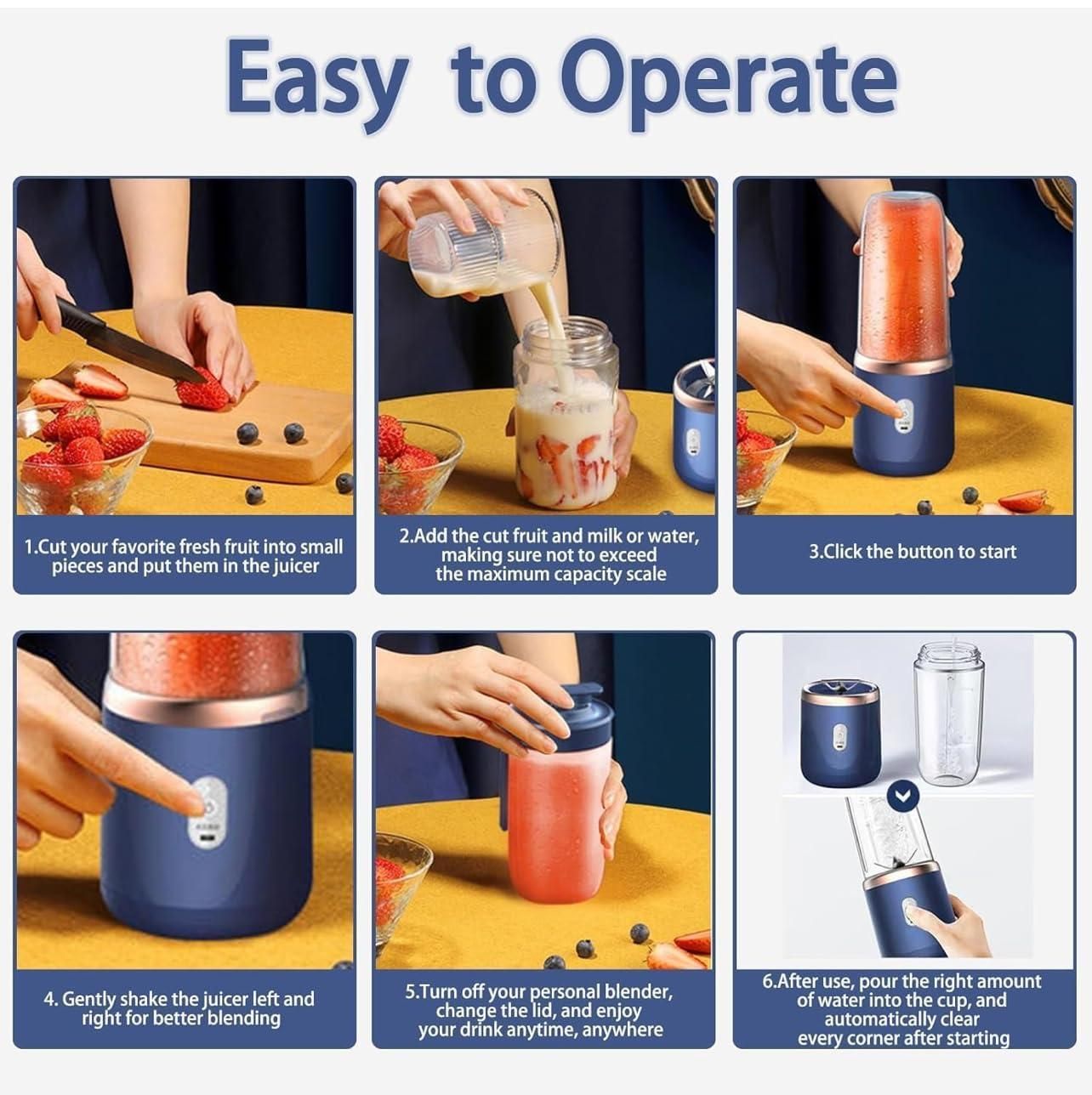 Mini USB Rechargeable Juicer – Blend Anywhere!